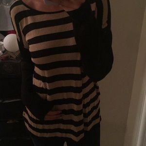 Gold & Black Sparkle Long Sleeve Top